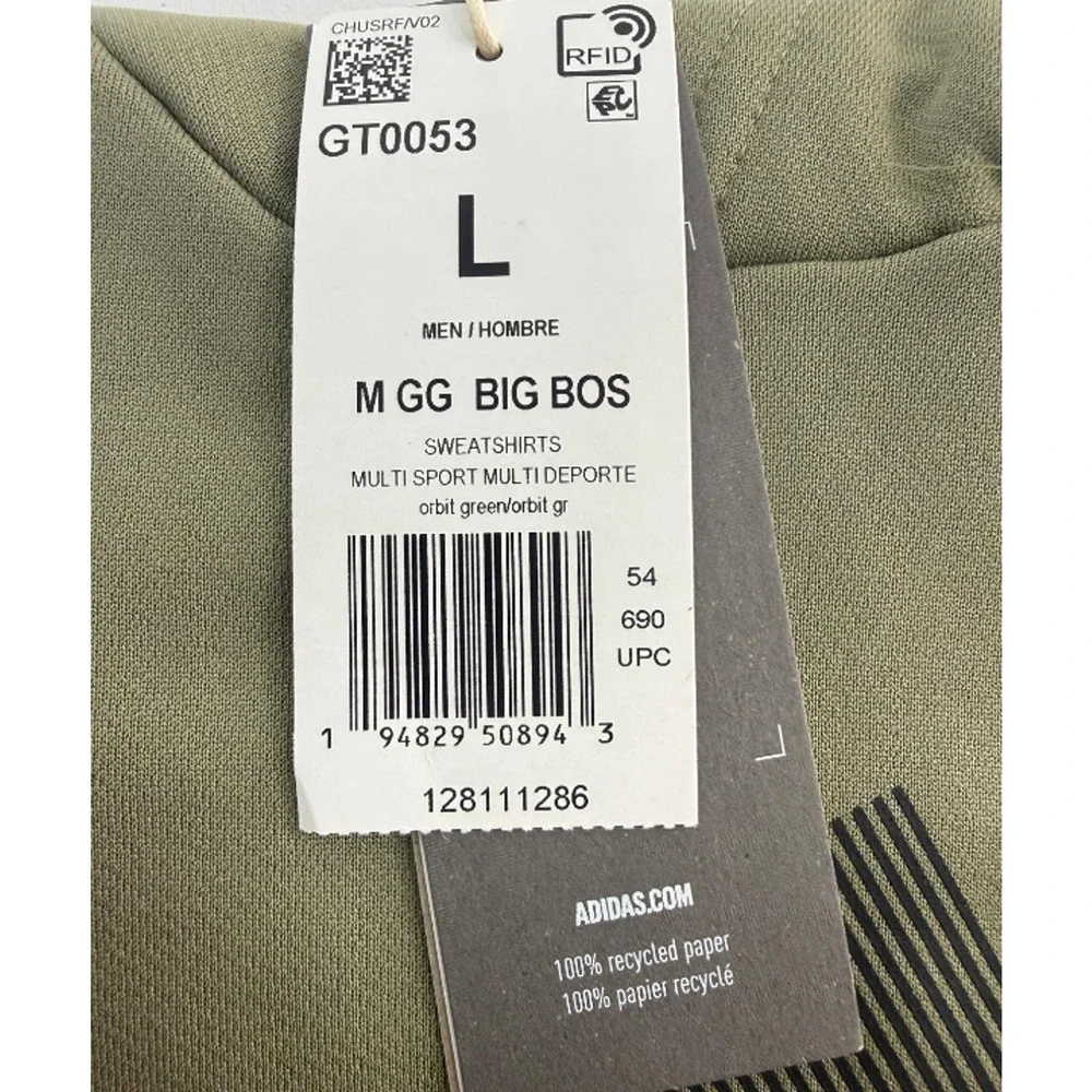 adidas Game and Go Pullover Hoodie Men's, Green, Size L